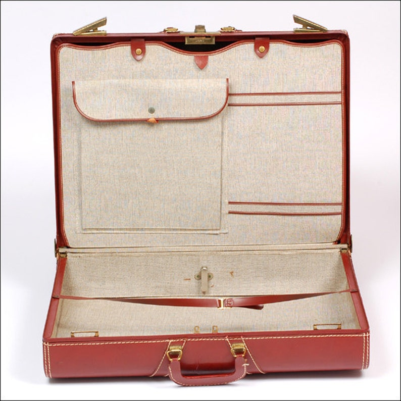 1940's Masterbilt Top Grain Cowhide Leather Luggage With Etsy