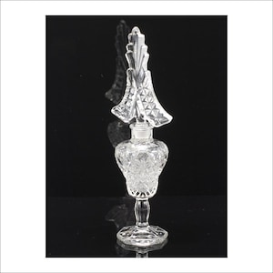 Vintage Molded Clear Glass Perfume Bottle With Arrow Shape Stopper - Etsy