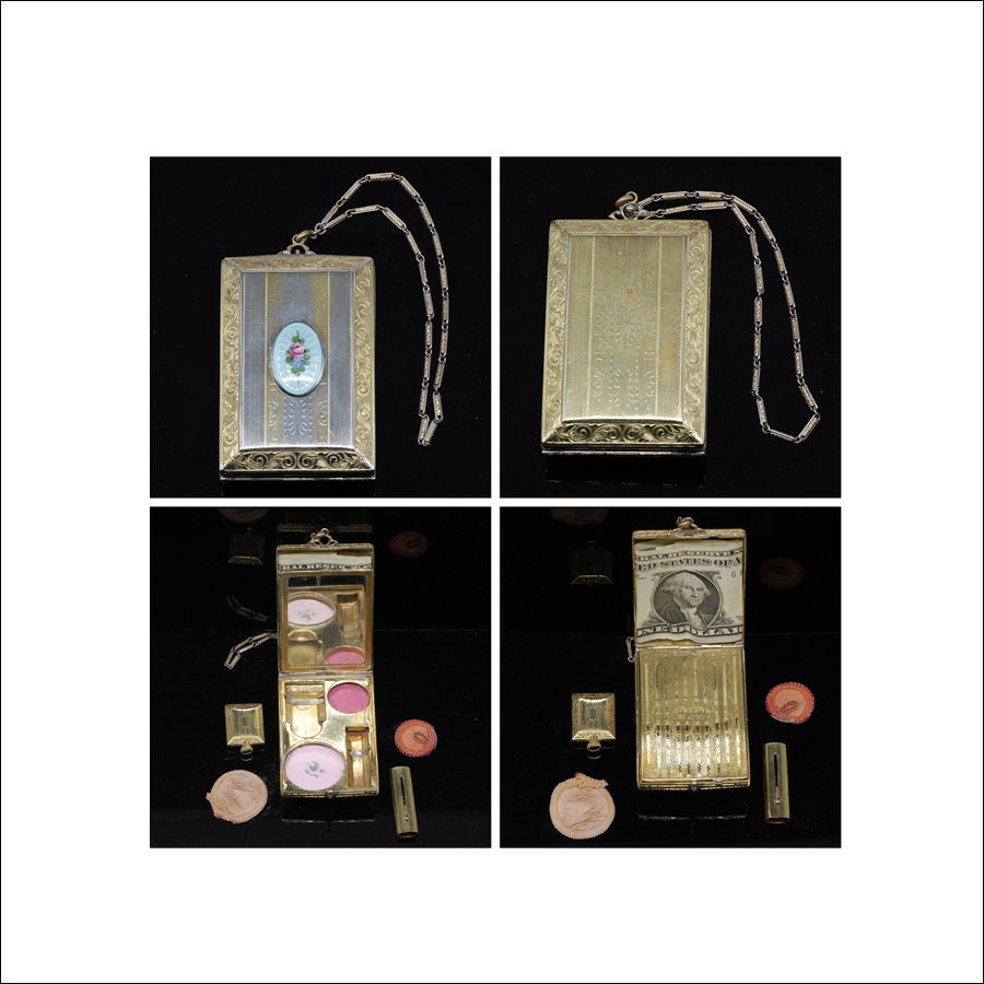 Antique 14KT Gold Compact and Lipstick Holder Set and a 14KT Scent Bottle  (Lot 2131 - Estate Jewelry & FashionNov 21, 2018, 6:00pm)