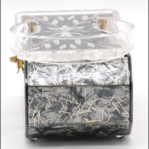 1950s Florida Lucite Confetti Handbag Made in Miami image 5