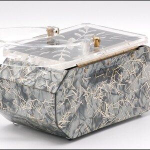 1950s Florida Lucite Confetti Handbag Made in Miami image 6