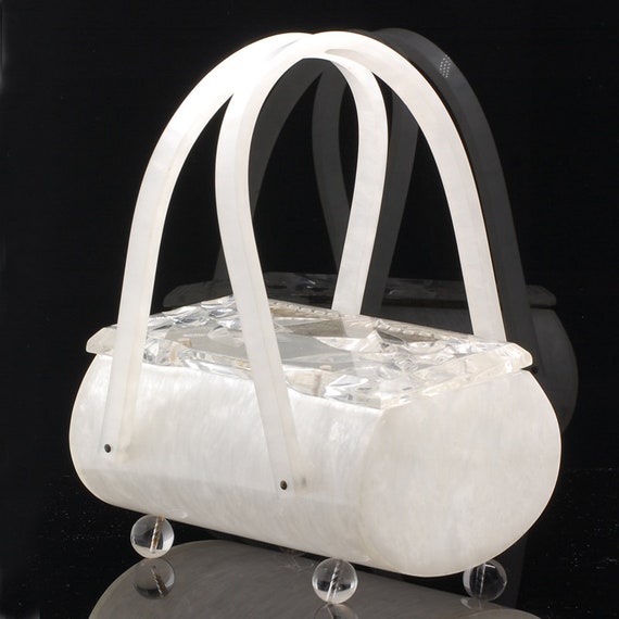 1950s White  Lucite Purse by Original Rialto NY - image 2