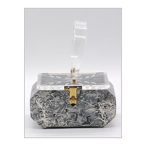 1950s Florida Lucite Confetti Handbag Made in Miami image 1