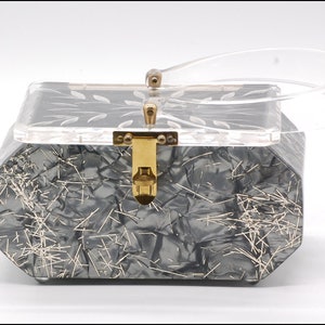 1950s Florida Lucite Confetti Handbag Made in Miami image 3