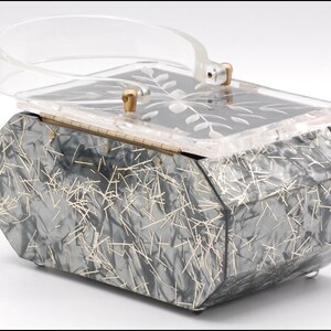 1950s Florida Lucite Confetti Handbag Made in Miami image 8