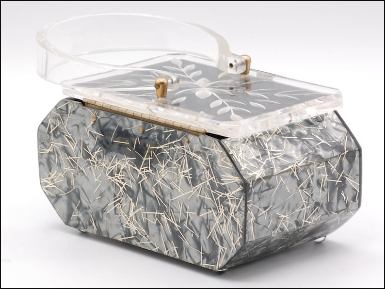 1950s Florida Lucite Confetti Handbag Made in Miami image 8