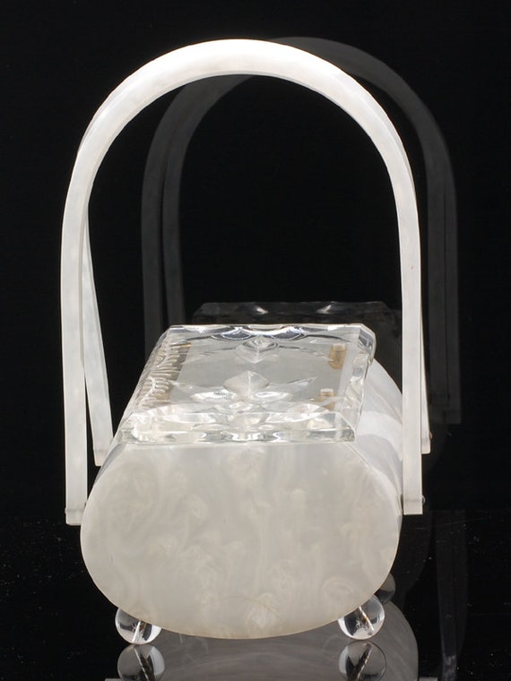 1950s White  Lucite Purse by Original Rialto NY - image 7