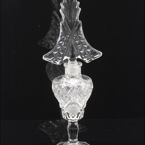 Vintage Molded Clear Glass Perfume Bottle With Arrow Shape Stopper - Etsy