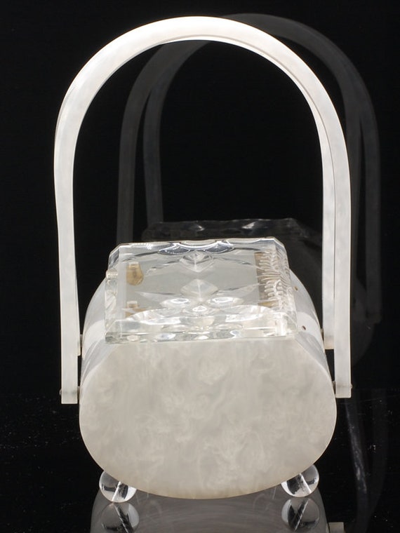 1950s White  Lucite Purse by Original Rialto NY - image 3