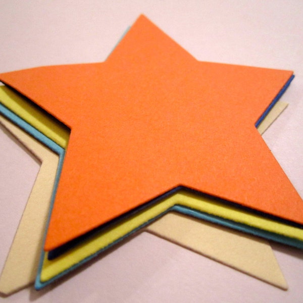 25 Sterne sterben ausgeschnitten, geschnitten, Star Cut Outs (3/4 Zoll und 3/4 Zoll, 4 1/4 x 4 1/4 Zoll) Scrapbook, Baby-Dusche, Hochzeit