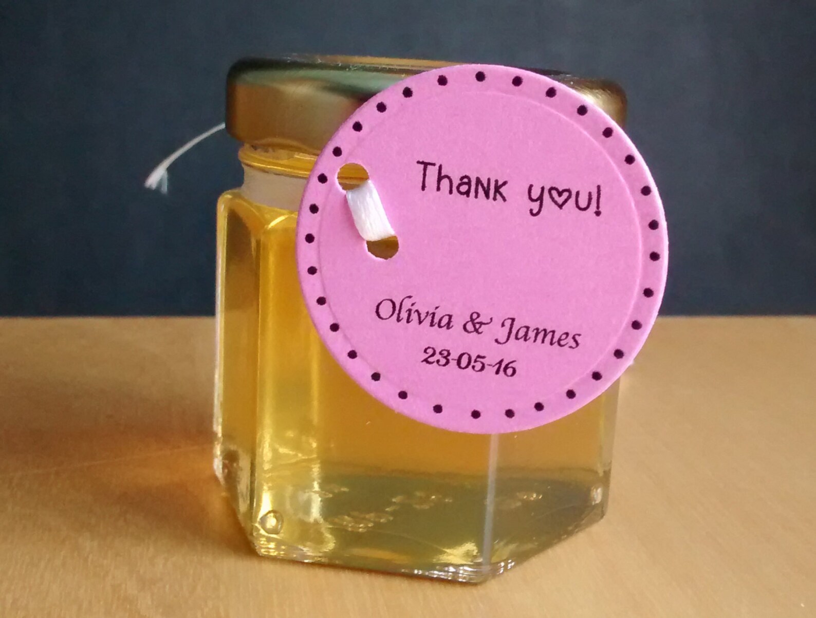 Honey Wedding Favors, 24 Bridal Shower Honey Favours, 1.5 Oz Hexagon