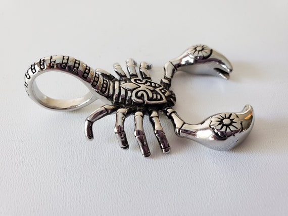 Scorpion Pendant, 316 Surgical Stainless Steel pendant, big pendant, 58 mm long, men necklaces, men jewelry, 1 (one)