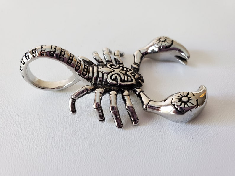 Scorpion Pendant, 316 Surgical Stainless Steel pendant, big pendant, 58 mm long, men necklaces, men jewelry, 1 (one) bild 1