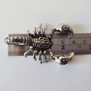 Scorpion Pendant, 316 Surgical Stainless Steel pendant, big pendant, 58 mm long, men necklaces, men jewelry, 1 (one) bild 5