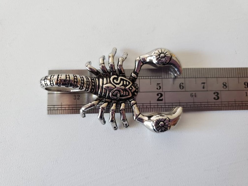 Scorpion Pendant, 316 Surgical Stainless Steel pendant, big pendant, 58 mm long, men necklaces, men jewelry, 1 (one) bild 5