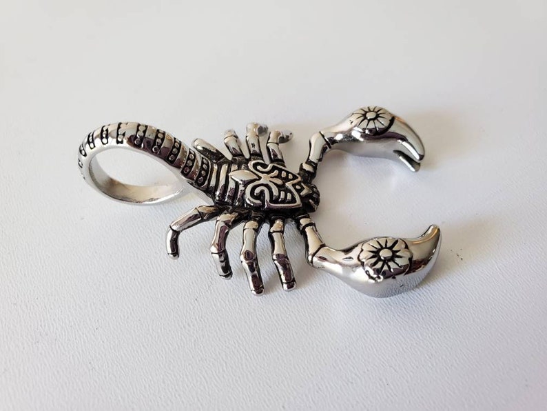 Scorpion Pendant, 316 Surgical Stainless Steel pendant, big pendant, 58 mm long, men necklaces, men jewelry, 1 (one) bild 6