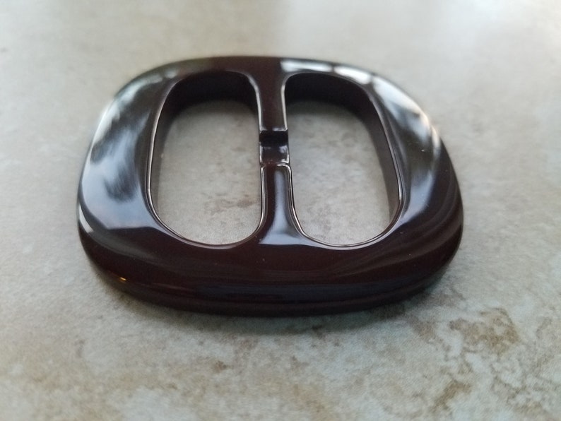brown buckle square round corners buckle slide buckle chocolate brown belt buckle Brown acrylic square buckle 1
