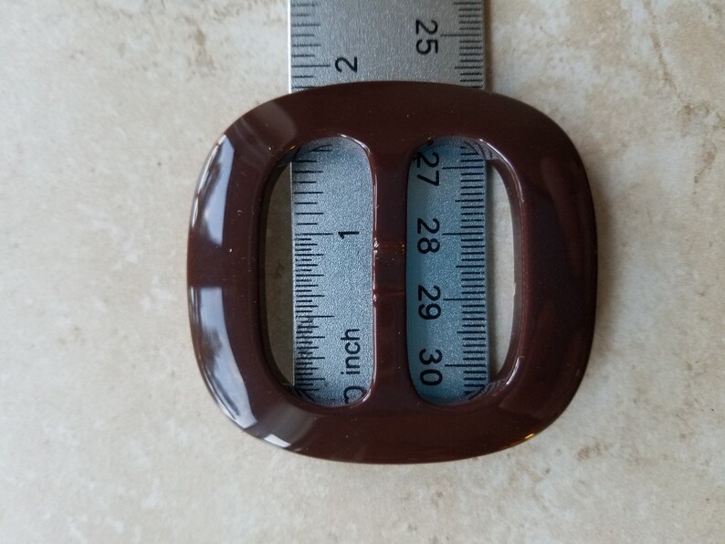 brown buckle square round corners buckle slide buckle chocolate brown belt buckle Brown acrylic square buckle 1