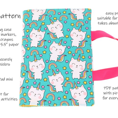PDF Pattern Travel Drawing Case With Handles Kids Activity Etsy
