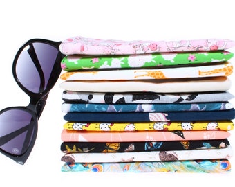 Estuche para gafas con estampado animal: Funda de forro polar suave para gafas