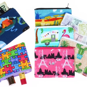 Mini bolsa con cremallera para auriculares, monedas, regalo, tarjetero, rosario, billetera, estuche para audífonos, joyas, cosméticos, cristales, té, marcador de puntadas, bolsa para dientes.