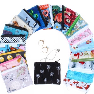super mini zipper pouch jewelry stitch markers earbuds hearing aids ear plugs nipple shields coins crystals guitar picks tooth fairy bag