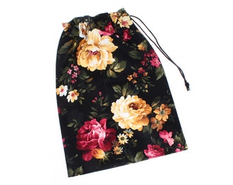 drawstring travel shoe bag fabric gift bag bridesmaid wedding gift laundry lingerie cinch knitting cotton bread bag roses