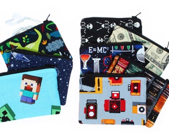 Mini Zipper Pouch: Coin Purse, Earbuds, Rosary Wallet