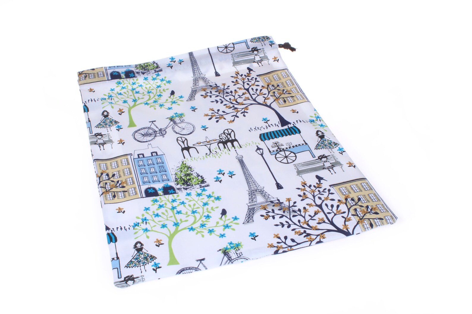 Paris cordón de viaje bolsa de zapatos azul tela regalo bolso | Etsy