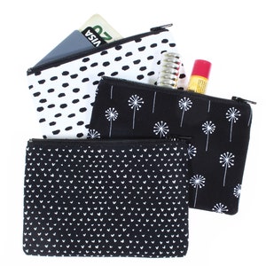 zipper pouch coin purse wallet makeup cosmetic rosary earbuds phone bag hearing aid essential oil case dandelions hearts girlfriend gift