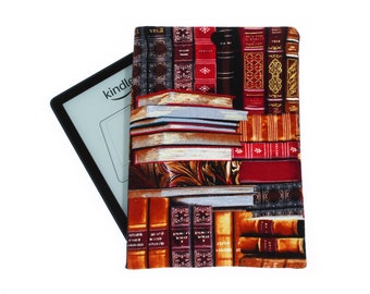 Funda de tela para Kindle Paperwhite: Cubierta para lector electrónico, estampado de libro