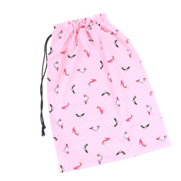 drawstring travel shoe bag fabric gift bag bridesmaid wedding gift laundry lingerie cinch knitting cotton bread bag