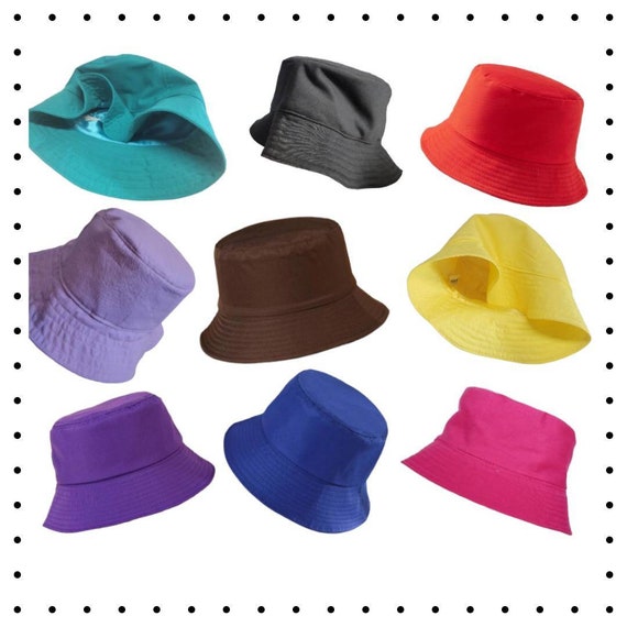 Solid Bucket Hat Satin Lined Bucket Hat Solid Color Bucket Hat 80s 90s Hat Child Size Adult Size Hat Unisex hat Winter Hat Monochromatic Hat
