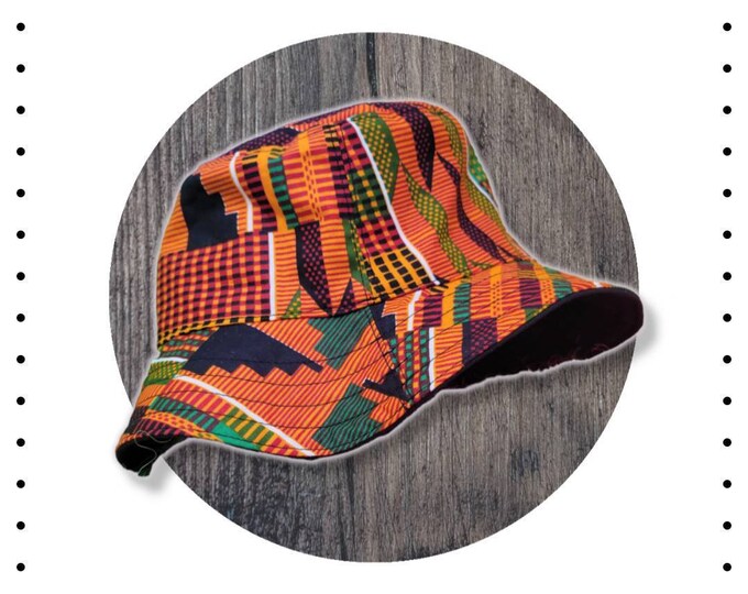 Kente Bucket Hat Satin Lined Bucket Hat 90s Hat Sun Hat Boy Hat Kid Hat