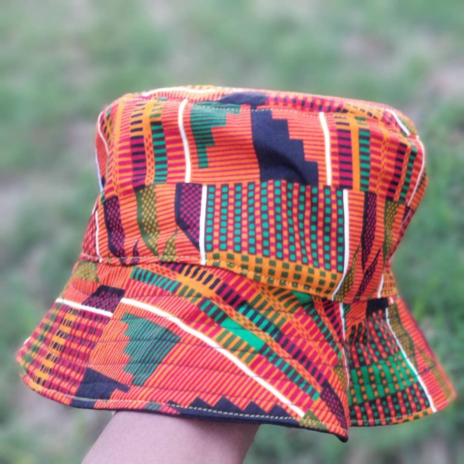 Kente Bucket Hat Satin Lined Bucket Hat 80s 90s Hat Adult Size Etsy