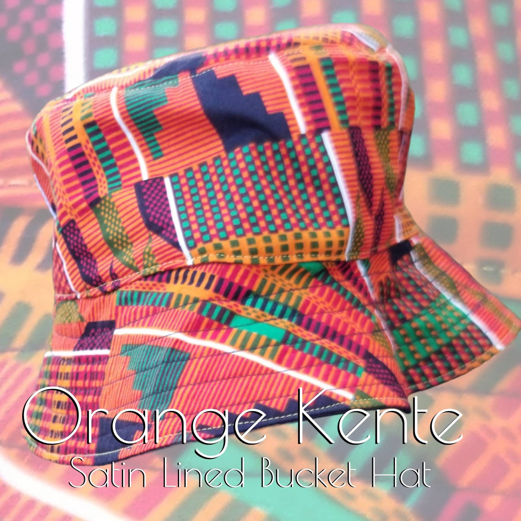 Kente Bucket Hat Satin Lined Bucket Hat 