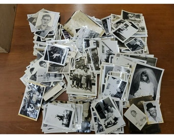 Lot OF 100+ Original Random Found Old Photographs Pictures Photos B&W Vintage Snapshots Pics