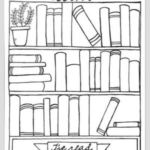 Books I&#39;ve Read Bücherregal Grafik Organizer druckbare digitaler Download