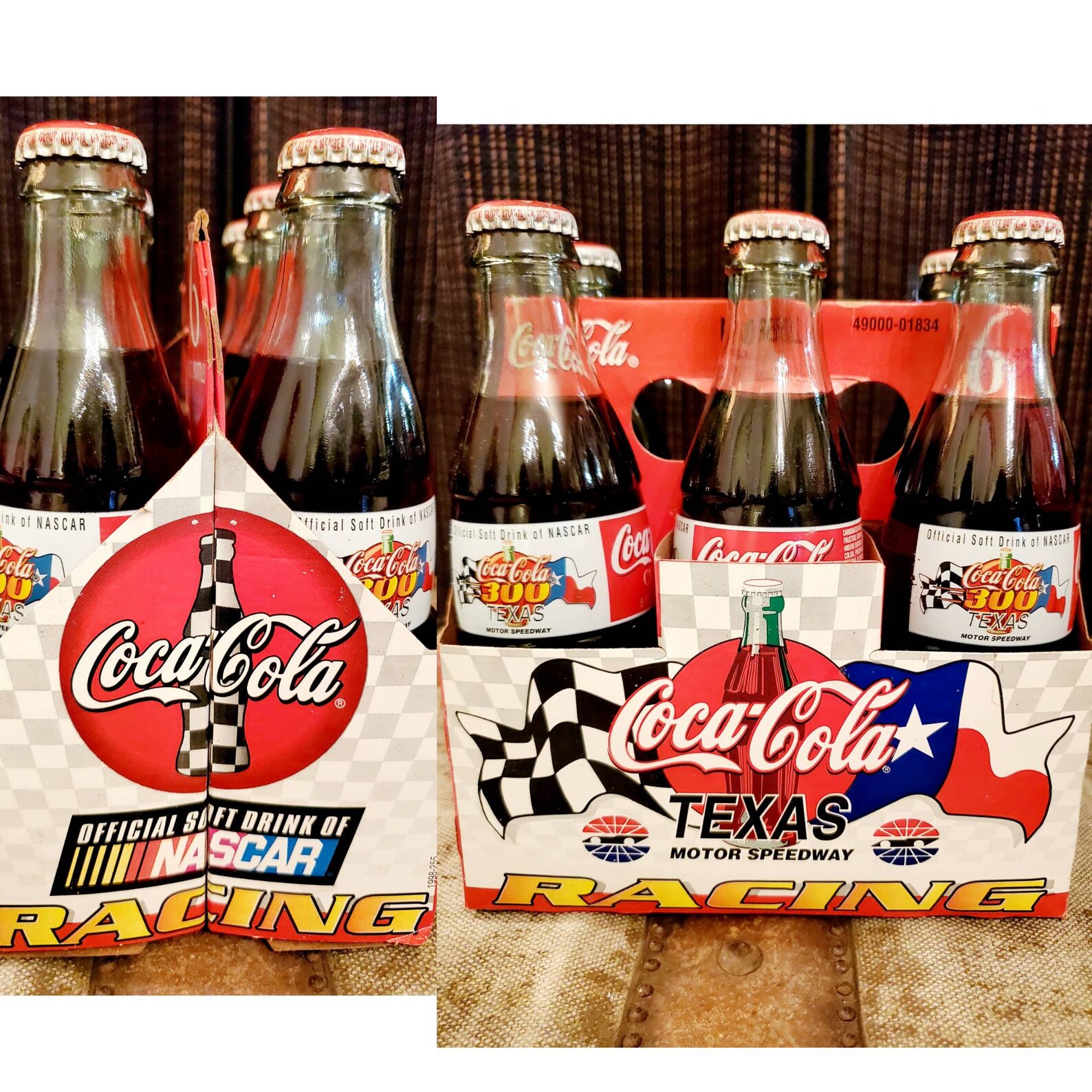 Coke Crate Four 6 Packs Collector Cokes Sets 1995 Emmitt Smith Etsy