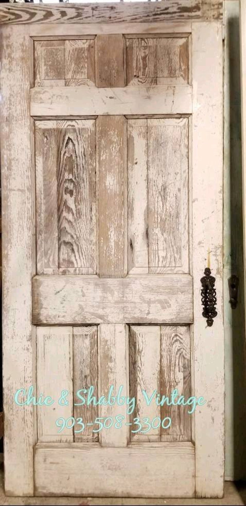 Antique Wood Door Large 36 Inch By 80 Inch Distressed Antiqued Chippy Solid Wood