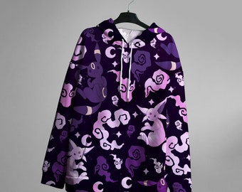 Espeon Umbreon Hoodie Shirt Japanisches Anime Espeon Shirt inspiriert Bekleidung Umbreon Shirt Geschenk