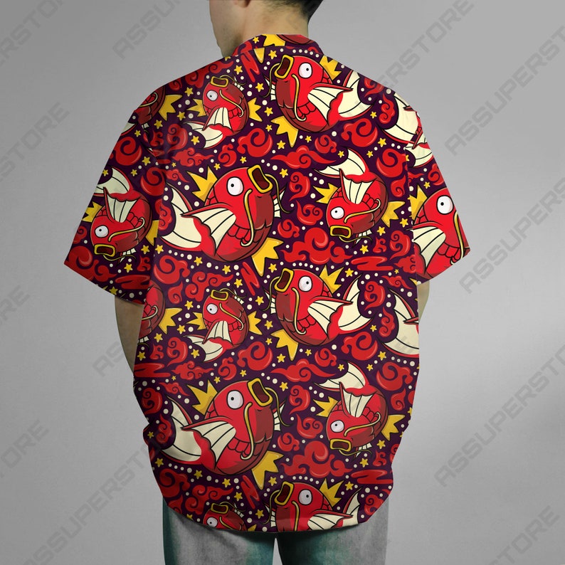 Magikarp Hawaiian Shirt Magikarp Button Up Shirt Gift image 6