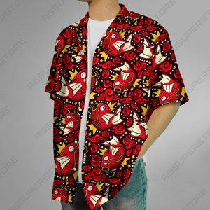 Magikarp Hawaiian Shirt Magikarp Button Up Shirt Gift image 7