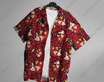 Magikarp Hawaiiaans shirt Magikarp knop omhoog shirt cadeau