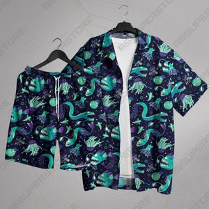 Deep Sea Hawaiian Shirt Hawaii Button-Up Shirt Sea Summer Short Sea Hawaii Shirt Gifts