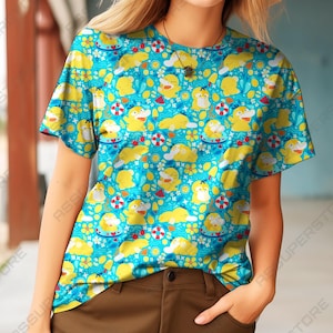Summer Duck Vibes Shirt – Funny Yellow Duck Tee – Beach Style Graphic Top