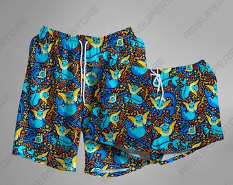 Vaporeon Hawaiian Vaporeon Water Shorts Fun Summer Shorts For Unique Gift Idea