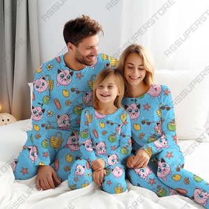 Gezwollen pyjama voor het hele gezin Bijpassende pyjama voor het hele gezin