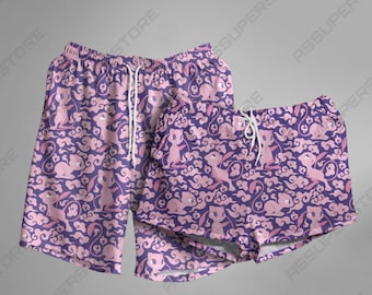 Mew Pantalones cortos hawaianos Diversión de verano Hawaii Corto Mew Regalo corto