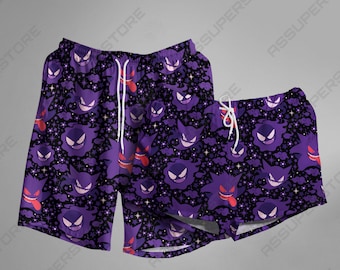 Short hawaïen Gengar Short de plage d'été Short Gengar amusant cadeau